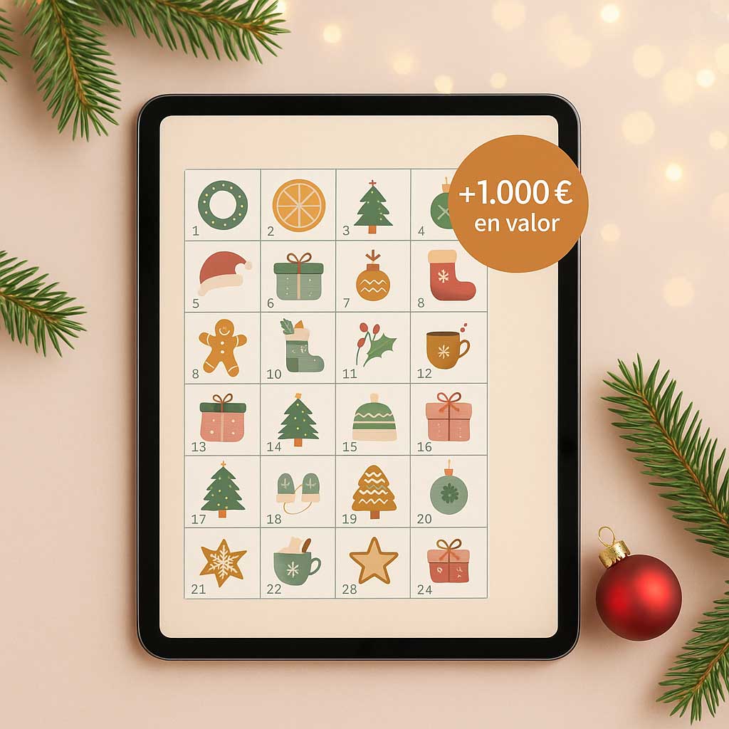 Calendario de adviento digital con productos de belleza y estética para este 2025